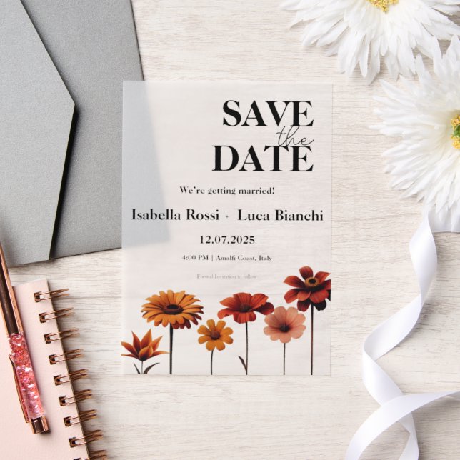 Aquarellfarben Fett Rot und orange Sunset Farben (Hochzeit)