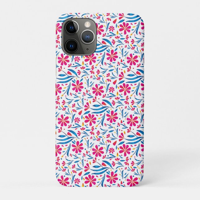 Aquarellfarben Flora-Muster Case-Mate iPhone Hülle (Rückseite)