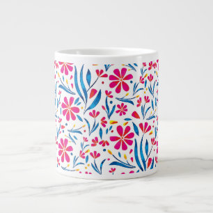 Aquarellfarben Flora-Muster Jumbo-Tasse