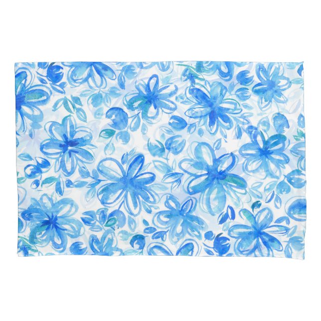 Aquarellfarben Floral Chintz Niedliches Muster Kissenbezug (Vorderseite)