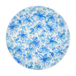 Aquarellfarben Floral Chintz Niedliches Muster Schneidebrett