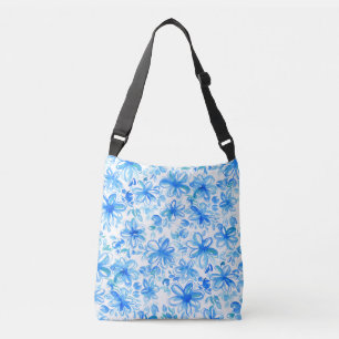 Aquarellfarben Floral Chintz Niedliches Muster Tragetaschen Mit Langen Trägern