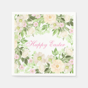 Aquarellfarben Floral Happy Oster Serviette