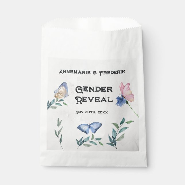 Aquarellfarben, florenrosa oder blau geschenktütchen (Vorderseite)