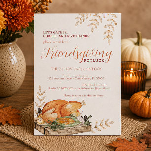 Aquarellfarben-Freundschaft Potluck Einladung