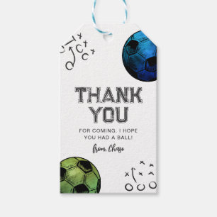 Aquarellfarben-Fußball-Liebesmarken Fußball Dank Geschenkanhänger