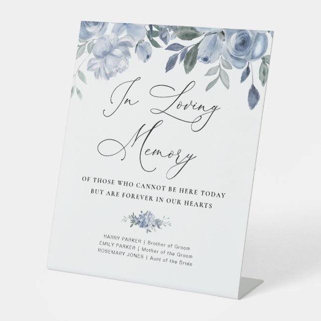 Aquarellfarben - Gedenkzeichen für Hochzeitsfeiern Sockelschild (Vorderseite)