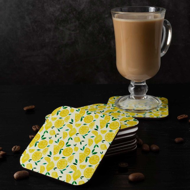 Aquarellfarben - gelb und grün rechteckiger pappuntersetzer (Von Creator hochgeladen)