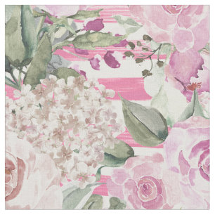 Aquarellfarben, geometrisch, pastellgrün, rosa Bl Stoff