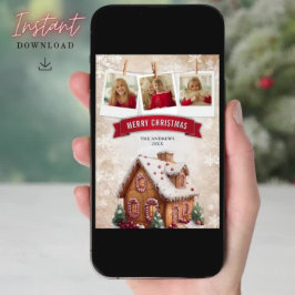 Aquarellfarben Gingerbrot Foto Weihnachten