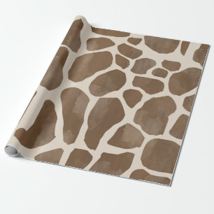 Aquarellfarben Giraffe Tierisches Muster Geschenkpapier
