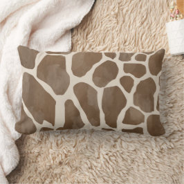 Aquarellfarben Giraffe Tierisches Muster Lendenkissen