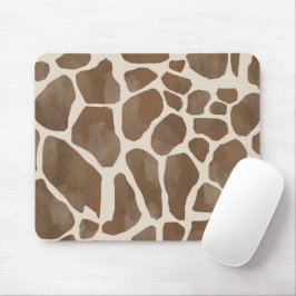 Aquarellfarben Giraffe Tierisches Muster Mousepad