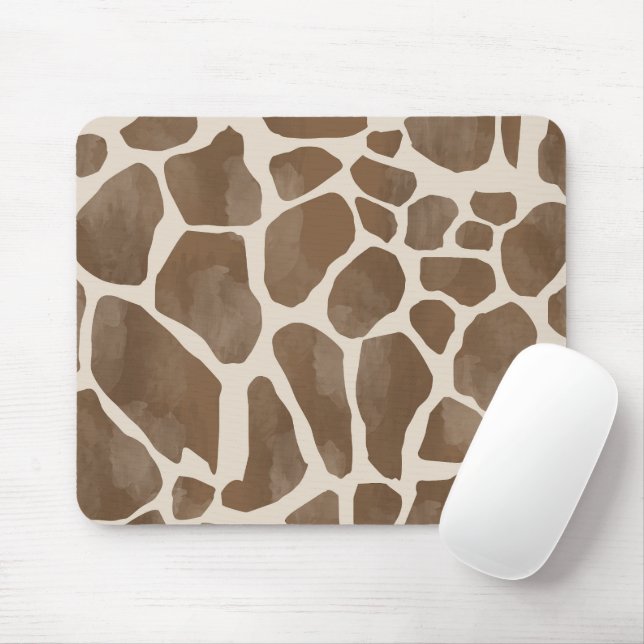 Aquarellfarben Giraffe Tierisches Muster Mousepad (Mit Mouse)