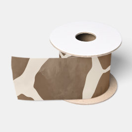 Aquarellfarben Giraffe Tierisches Muster Satinband
