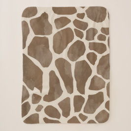 Aquarellfarben Giraffe Tierisches Muster Sherpadecke
