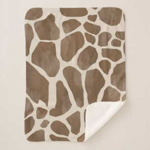 Aquarellfarben Giraffe Tierisches Muster Sherpadecke