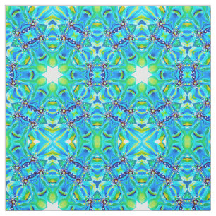 Aquarellfarben Handgestrichen Monogramm Grün Abstr Stoff