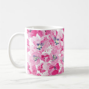 Aquarellfarben: handgezeichnet Kartendesign Kaffeetasse