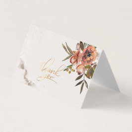 Aquarellfarben Herbst Blume Danke Karte