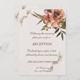 Aquarellfarben Herbst Blume Empfang Einladung