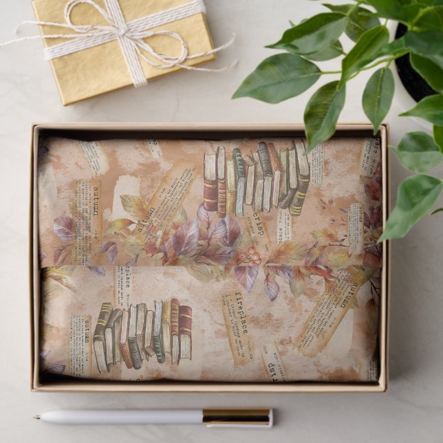 Aquarellfarben Herbst Blumenbuch Seidenpapier (Geschenk)