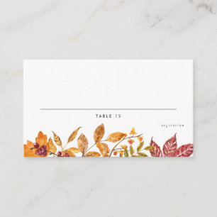 Aquarellfarben Herbst Hochzeit im Herbst Auswahl Platzkarte