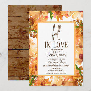 Aquarellfarben Herbst Liebe Grünes Brautparty Einladung