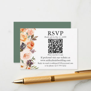 Aquarellfarben Herbstblütenfarbstoff QR UAWG Sage  Begleitkarte