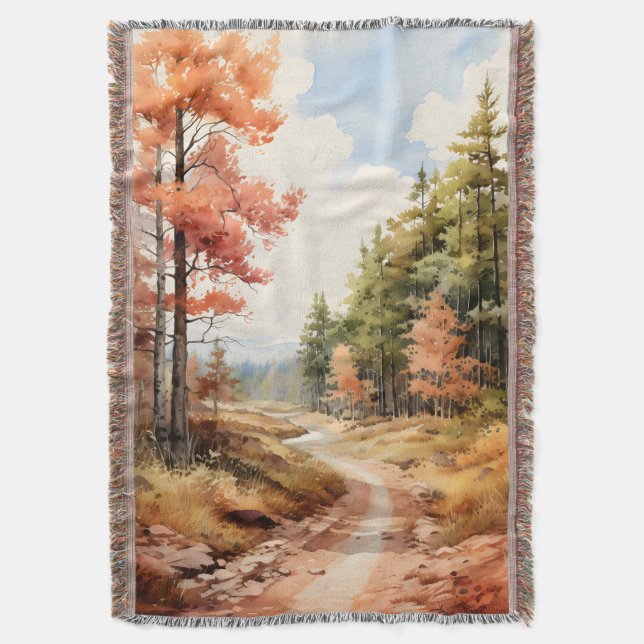Aquarellfarben Herbstlandschaft Decke (Vorderseite Vertikal)