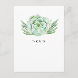 Aquarellfarben-Hochzeit rsvp Einladungspostkarte