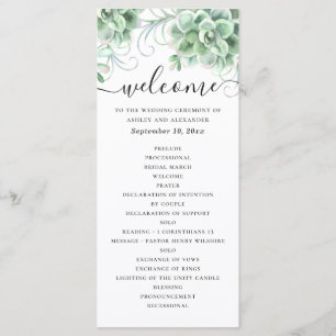 Aquarellfarben. Hochzeit von Blumenkakteen Programm
