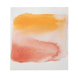 Aquarellfarben Horizonte Orange Brown Notepad Notizblock