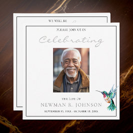 Aquarellfarben Hummingbird Celebration of Life Fot Einladung