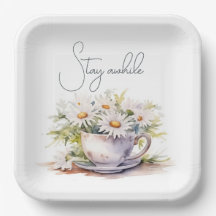Aquarellfarben in Kaffeebechern mit Text