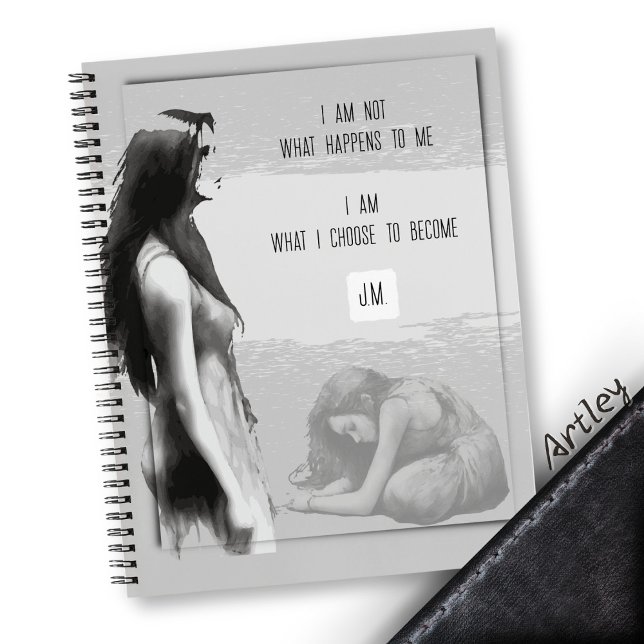 Aquarellfarben Inspiron Trauma Monogram Notizbuch (Von Creator hochgeladen)