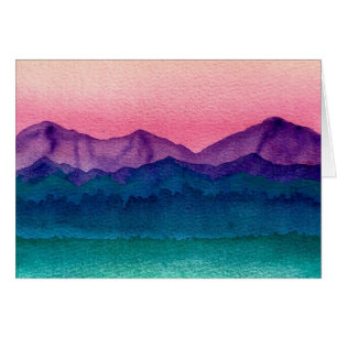 Aquarellfarben Jewel farbenfrohe leuchtende Landsc