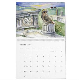 Aquarellfarben Kalender