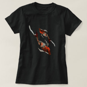 Aquarellfarben-Koi-Aquariendarstellung T-Shirt