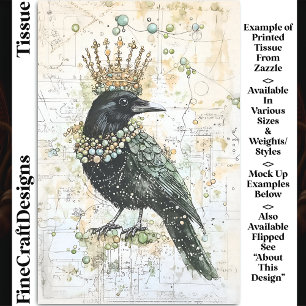 Aquarellfarben, Kronen und Ketten DK8R-Decoupage Seidenpapier