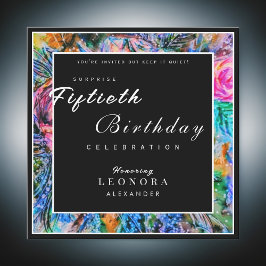 Aquarellfarben Künstlerische Blume JEDE Überraschu Einladung