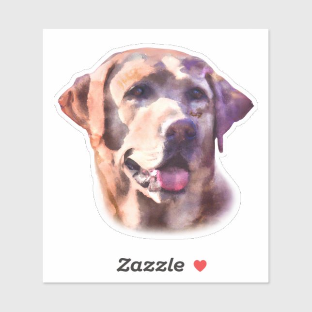 Aquarellfarben Labrador Retriever Aufkleber (Blatt)