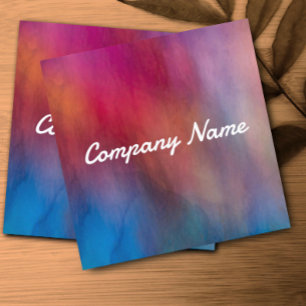 Aquarellfarben lebendige Farben künstlerisch fett  Quadratische Visitenkarte