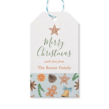 Aquarellfarben-Lebkuchen und Glocken