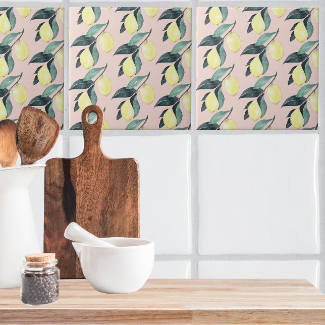 Aquarellfarben Lemonen und Blätter Gelb Nahtloses  Fliese (Von Creator hochgeladen)