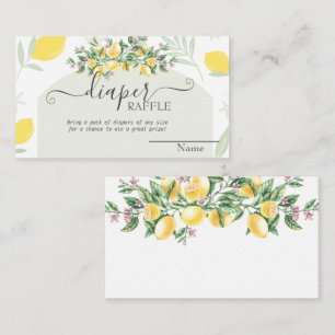 Aquarellfarben Lemons Frame Baby Dusche Begleitkarte