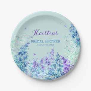 Aquarellfarben Lilac Grün Blau Lila Minze, Farbe Pappteller