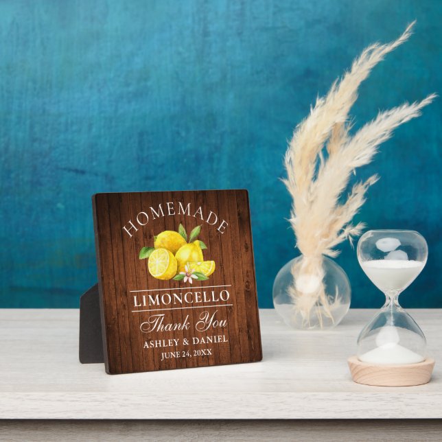 Aquarellfarben Limoncello Wood Print Wedding Fotoplatte (InSitu)