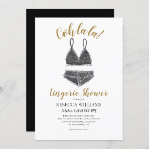 Aquarellfarben Lingerie Dusche Brautparty Einladung