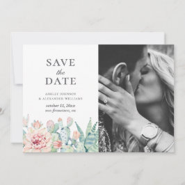 Aquarellfarben macht Blume. Foto Save The Date